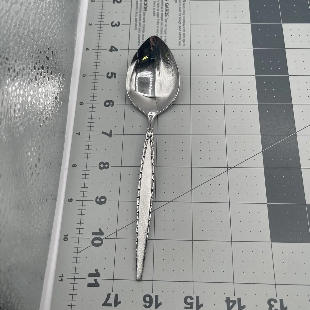 Oneida Community Venetia MCM Soup Spoons Stainless Flatware‎ Lot Set Of 4